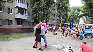 Открытие спортивной площадки по Новоастраханскому шоссе 59, 59А